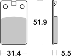 SBS Bremsbelag 595HF Street Ceramic