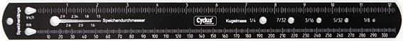 Cyclus Tools Speichenmesslehre Aluminium schwarz