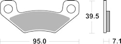 SBS Bremsbelag 908SI Offroad Sinter