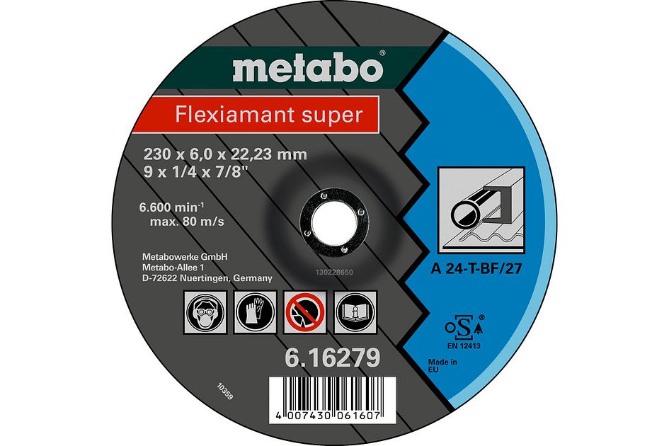 Metabo Flexiamant super 125x6,0x22,23 StahlSchruppscheibegekröpfte ...