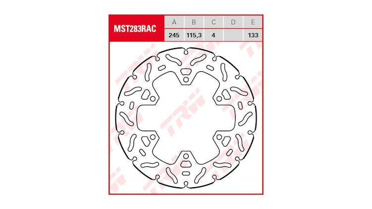 TRW Bremsscheibe MST283RAC