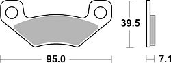 SBS Bremsbelag 908RSI Offroad Racing Sinter