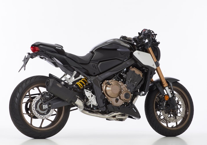SHARK KOMPLETTANLAGE Edelstahl beschichtet schwarz-matt DSX-10 für HONDA CB650R,CBR650R EURO4  