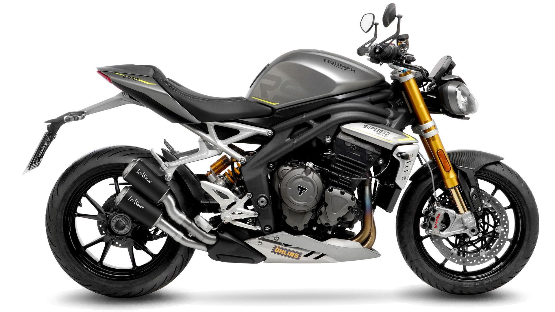 LeoVince 2x SLIP-ON Edelstahl SBK LV-10 Schwarz für TRIUMPH SPEED TRIPLE 1200 RR/RS