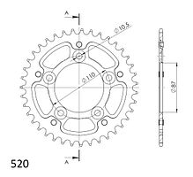 Supersprox Stealth-Kettenrad 520 39Z (Gold)