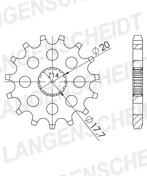 Supersprox Ritzel 428 14Z