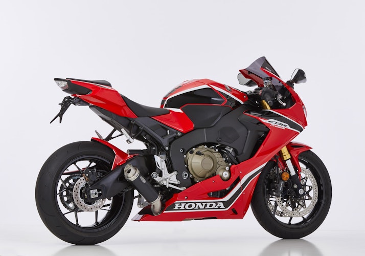 SHARK SLIP-ON Aluminium eloxiert schwarz Factory für HONDA CBR1000RR EURO4  