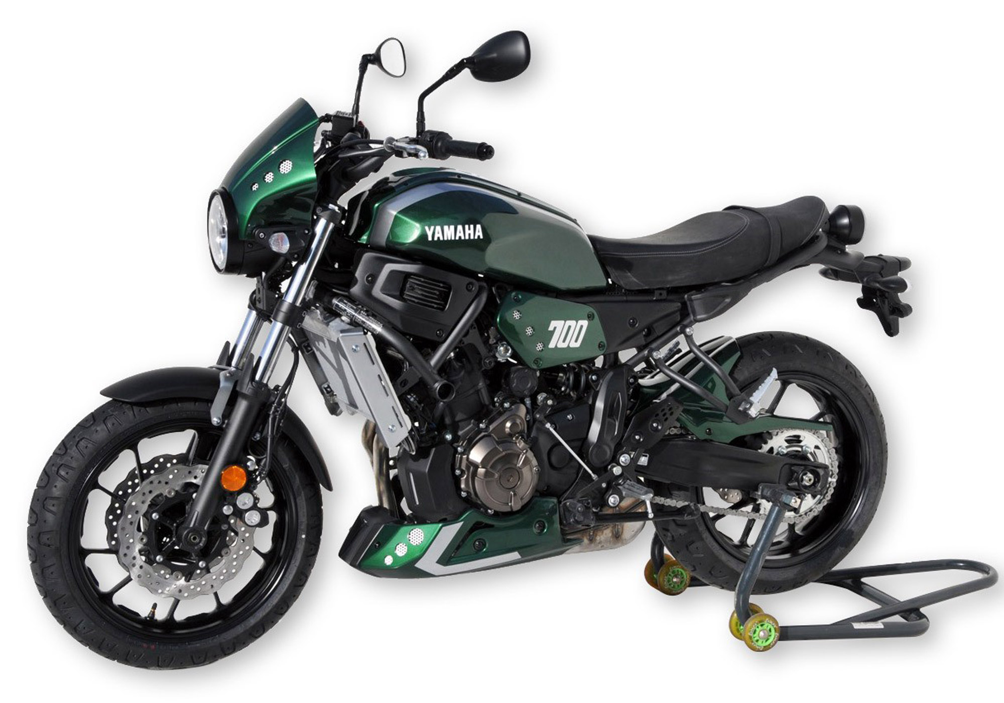 BODYSTYLE Sportsline Bugspoiler ABS Kunststoff schwarz für YAMAHA XSR700 / XTribute / Legacy 