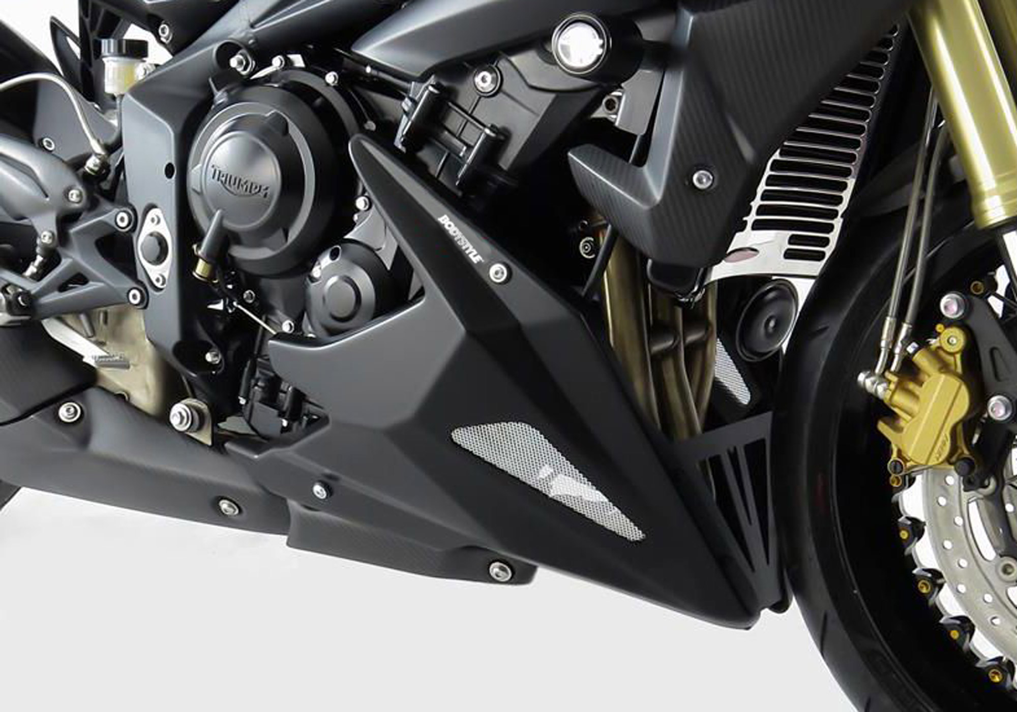 BODYSTYLE Raceline Bugspoiler ABS Kunststoff schwarz-matt für TRIUMPH Street Triple, Street Triple R, Street Triple RS, Street Triple S