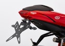 Vorschaubild PROTECH X-SHAPE Kennzeichenhalter SET mit Reflektor und Beleuchtung Alu & Stahl Schwarz für DUCATI Panigale V2/S, Panigale V4/S,  Streetfighter V2/S
