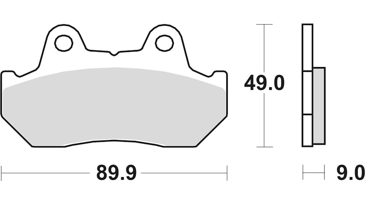 TRW Bremsbelag Typ Organisch Standard mit ABE, Bremsbelag "MCB 544" Satz