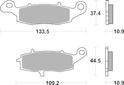 SBS Bremsbelag 886HF Street Ceramic