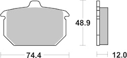 SBS Bremsbelag 549H.CT Street High Power Carbon