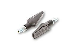 HIGHSIDER smart Fineline LED Blinker Gehäuse Schwarz / Linse Rauchgrau (Paar), Vorn & Hinten