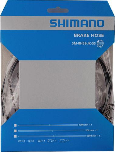 Shimano Bremsleitung SM-BH59 1000 mm schwarz Verbindung gerade-gerade, für Bremshebel BL-T615