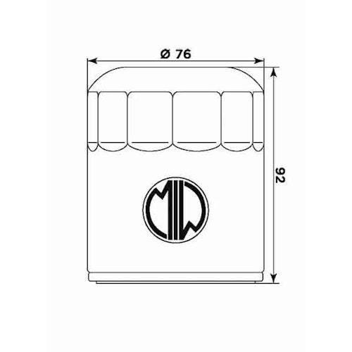 MIW Ölfilter BU10002 Filterpatrone 76 mm (OEM-Qualität)