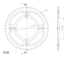 Supersprox Stealth-Kettenrad 428 50Z (Gold)