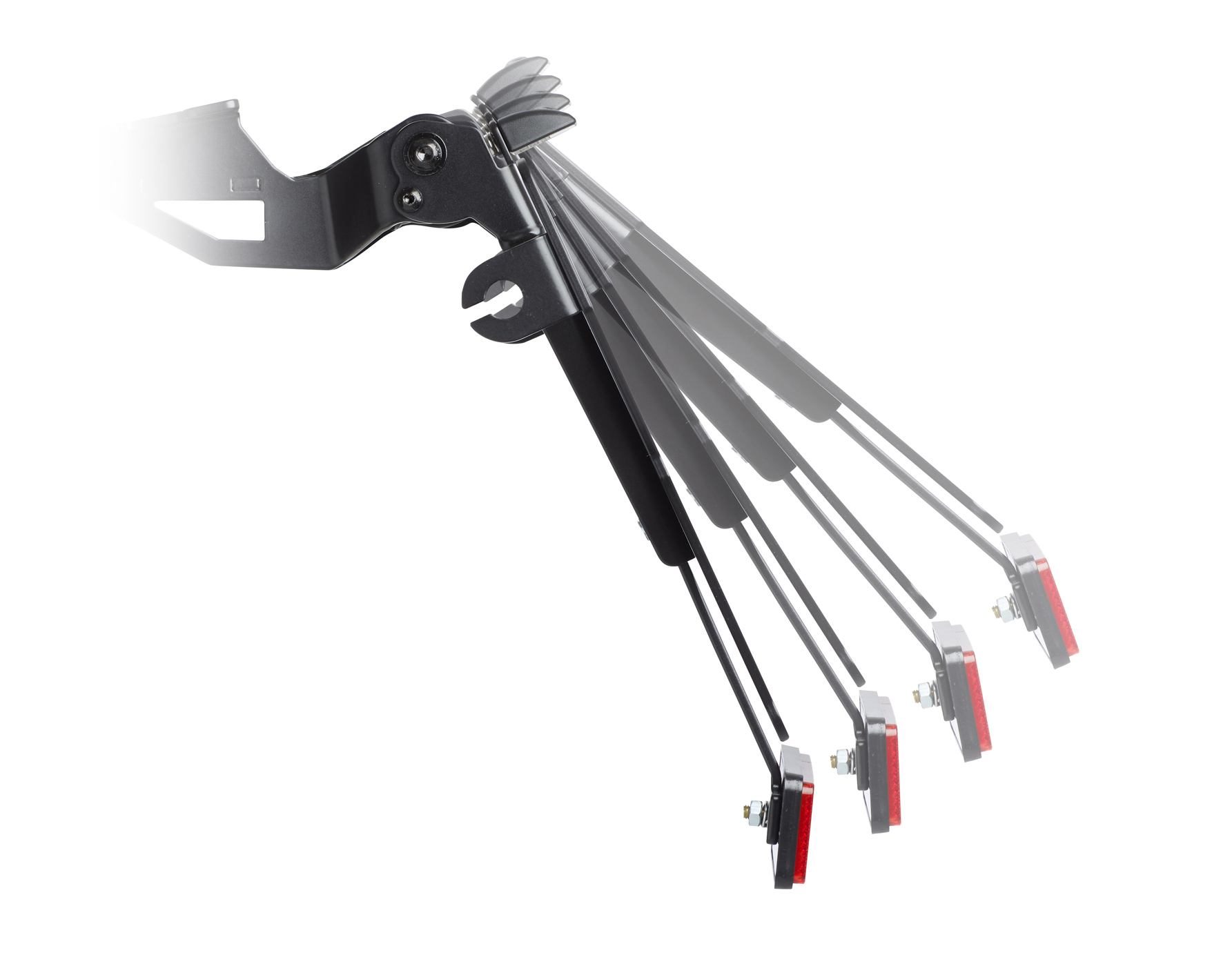 PROTECH X-SHAPE Kennzeichenhalter SET mit Reflektor und Beleuchtung Alu & Stahl Schwarz für HONDA CBR1000RR