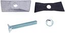 Vorschaubild Hebie Adapterplatte Zweibeinständer silber mit langer Schraube M10 x 65 mm
