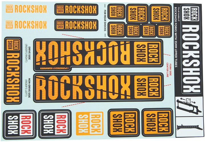 RockShox Dekor Set Ø 35 mm orange