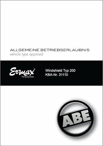 ERMAX ABE Roller- Verkleidungsscheibe Windschutz/200106