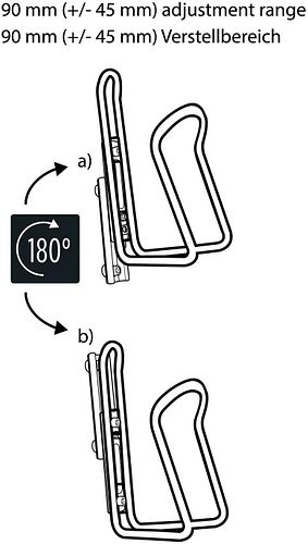 M-Wave Trinkflaschenhalter-Adapter Ada Slide schwarz