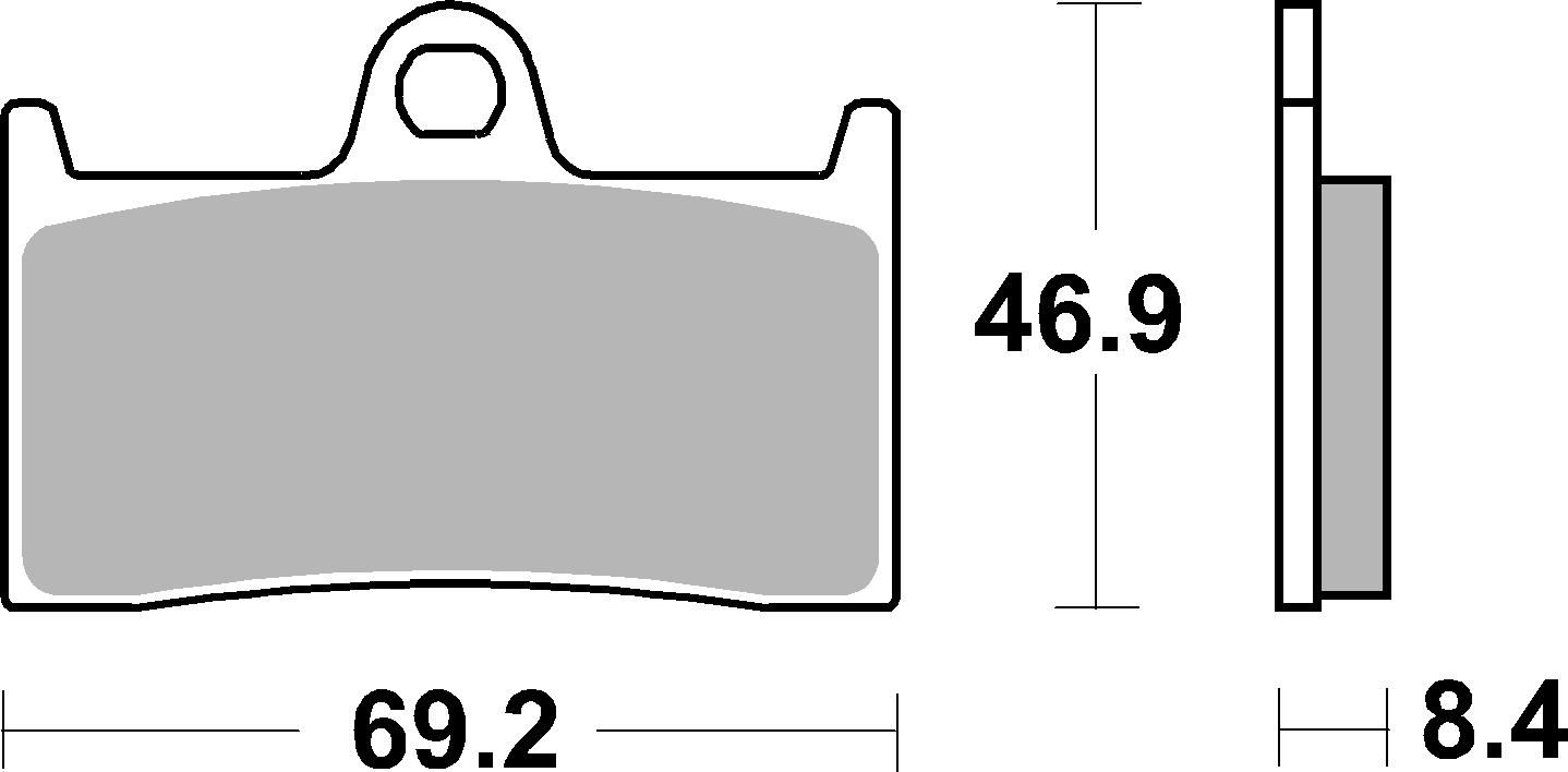 SBS Bremsbelag 966DS-1 Road Racing Endurance (Giftiger Biss)