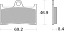 Vorschaubild SBS Bremsbelag 966DS-1 Road Racing Endurance (Giftiger Biss)