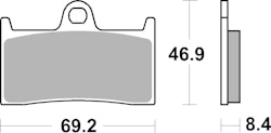 SBS Bremsbelag 966DS-1 Road Racing Endurance (Giftiger Biss)
