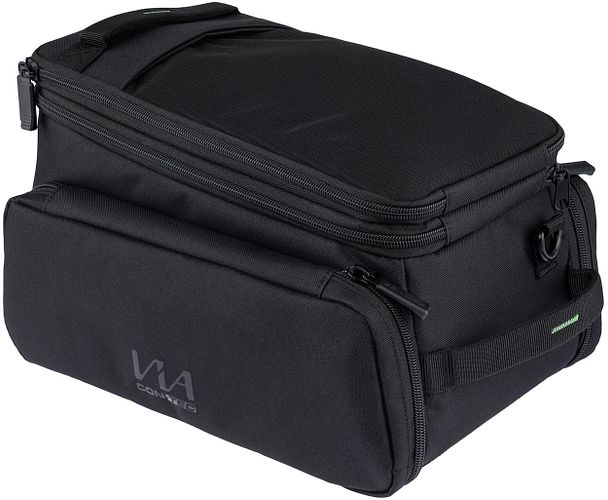 CONTEC Gepäckträgertasche Via Explorer schwarz inkl. vormontiertem Racktime Snap-it Ada