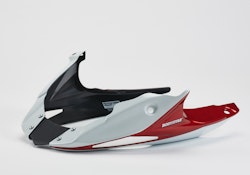 BODYSTYLE Sportsline Bugspoiler ABS Kunststoff weiß/rot für HONDA CB1000R 