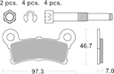 Vorschaubild SBS Bremsbelag 904H.LS Street High Performance Sinter