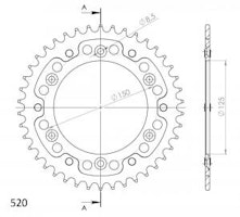 Supersprox Stealth-Kettenrad 520 42Z (Schwarz)