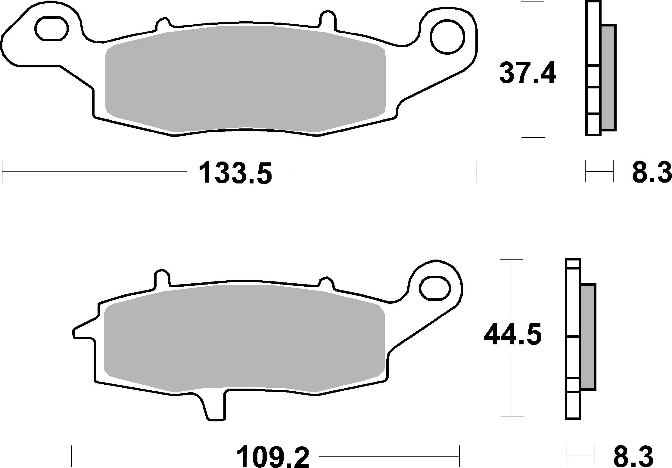 SBS Bremsbelag 704RST Road Racing Sinter