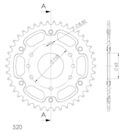 Supersprox Stealth-Kettenrad 520 42Z (Orange)