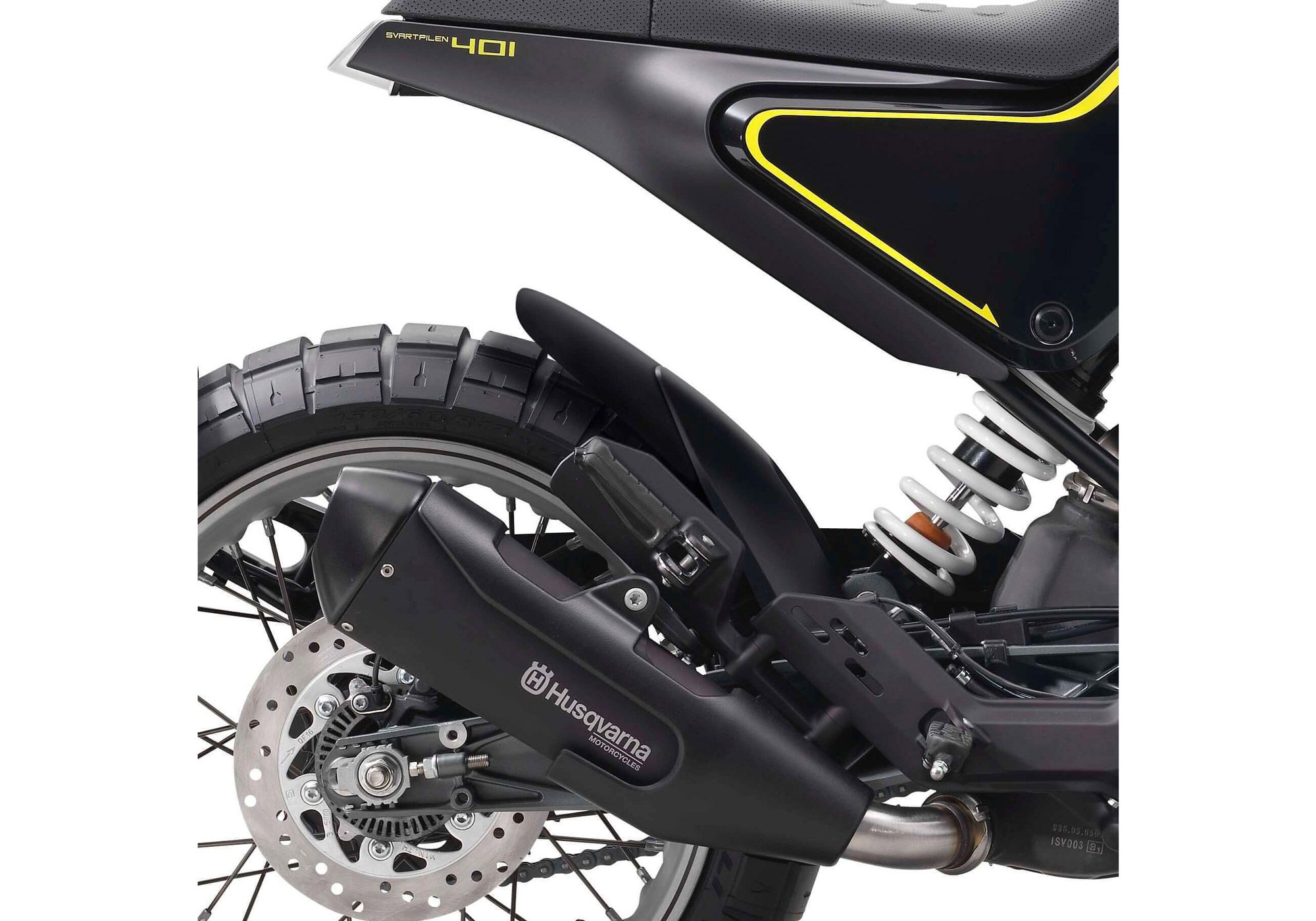BODYSTYLE Hinterradabdeckungsverlängerung ABS Kunststoff schwarz-matt für HUSQVARNA Svartpilen 125, Svartpilen 401, Vitpilen 401