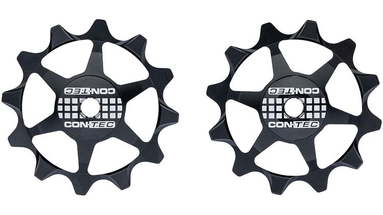 CONTEC Schaltrollen-Set Scroller 2 x 12 Zähnen schwarz