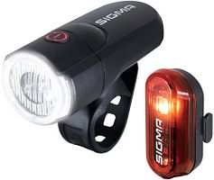 Sigma Sport Leuchten-Set Aura 30 / Curve schwarz