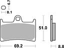 Vorschaubild SBS Bremsbelag 634RST Road Racing Sinter