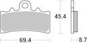Vorschaubild SBS Bremsbelag 877DC Road Racing Dual Carbon