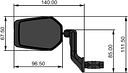 Vorschaubild CONTEC Rückspiegel E-View Evo schwarz kurzer Spiegelarm (85 mm)