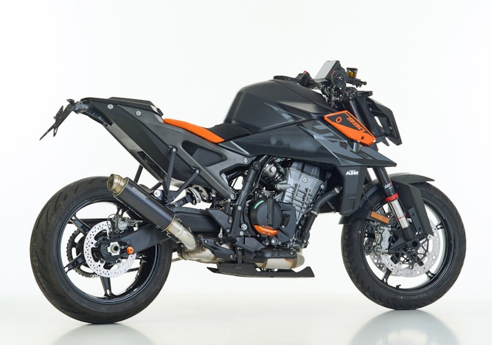 SHARK SLIP-ON Aluminium eloxiert schwarz SRC 4 für KTM 990 Duke EURO5+  