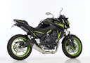 Vorschaubild SHARK KOMPLETTANLAGE Edelstahl gebürstet/Carbon silber DSX-7 für KAWASAKI Ninja 650,Z650,Z650 RS EURO5+  