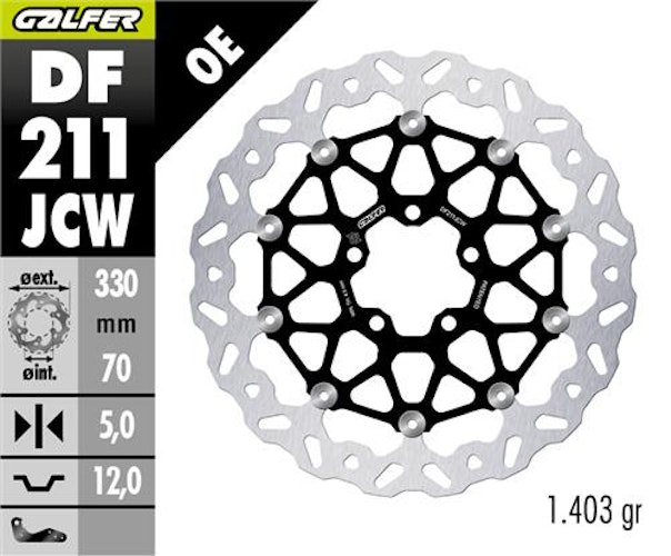 Galfer Bremsscheibe DF211 - Typ JCW - schwimmend