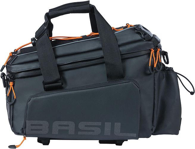 Basil Gepäckträgertasche Miles XL Pro schwarz black orange