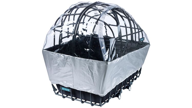 Pieper Regenschutzhaube Luna Vorderradkorb schwarz,schwarz,transparent