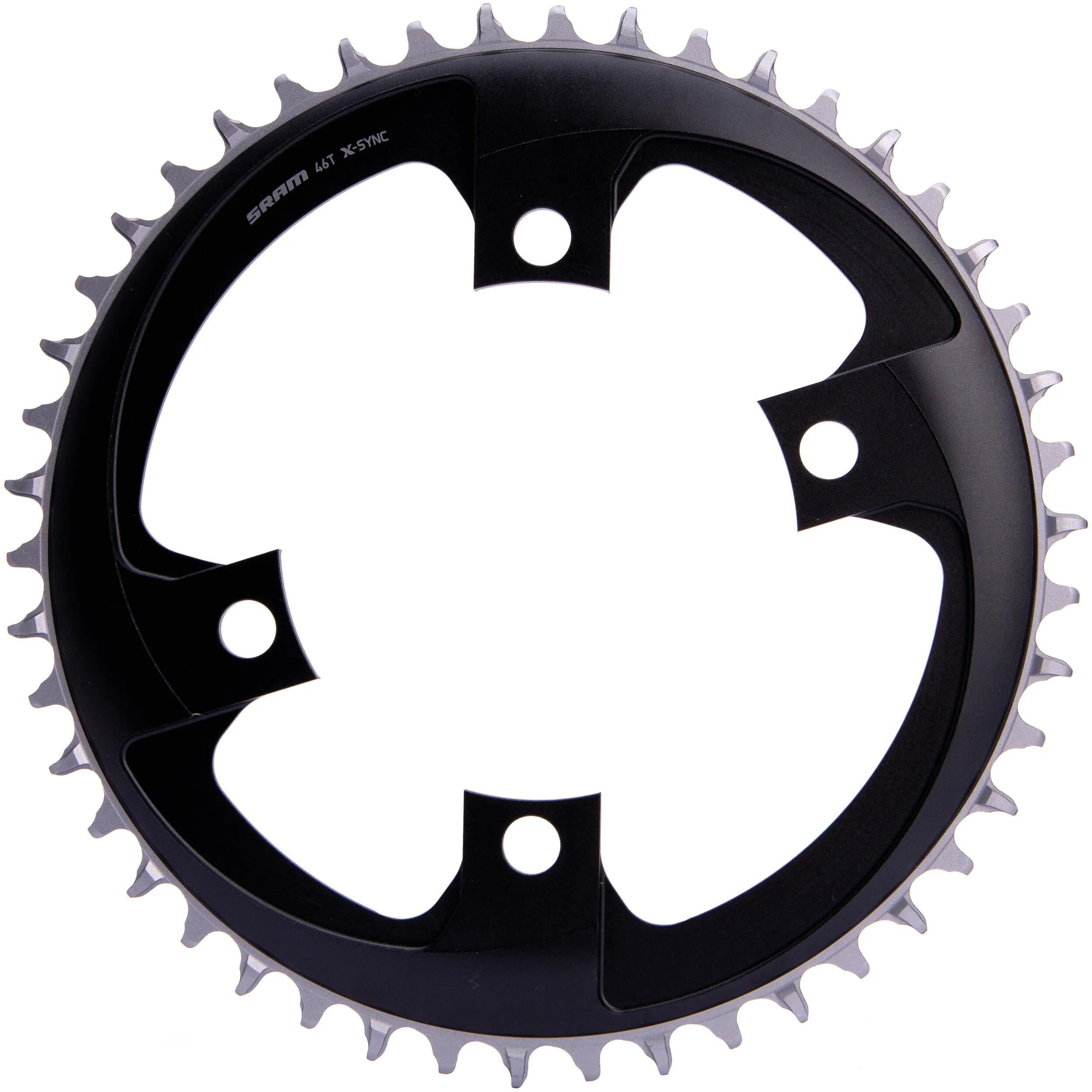 SRAM Kettenblatt X-Sync Road 46 Zähne schwarz 4-Arm, 107 mm Lochkreis