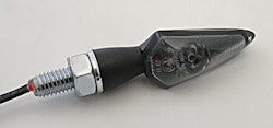 HIGHSIDER pro Stream LED Blinker Gehäuse Schwarz / Linse Rauchgrau (Paar), Vorn & Hinten