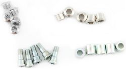 Stronglight Kettenblattschraube silber mit Muttern und Distanzringen zur Befest