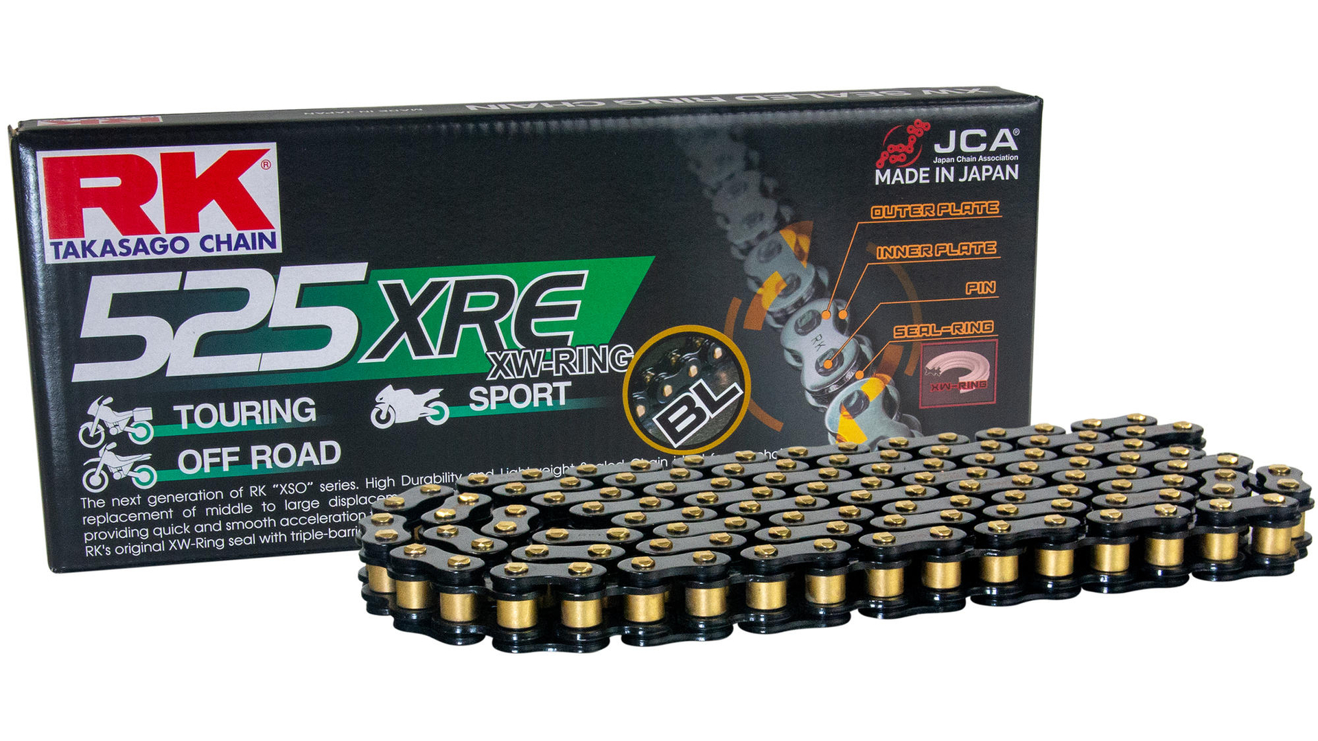 RK 525XRE Kette 102 N Gold